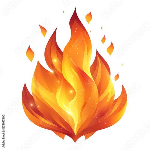 Abstract glowing fire symbol high resolution photo
