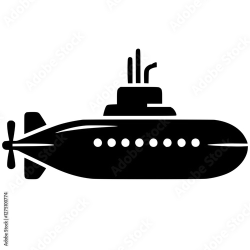 Submarine silhouette vector design