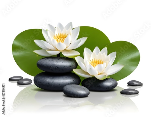 Spa Serenity Water Lilies and Zen Stones