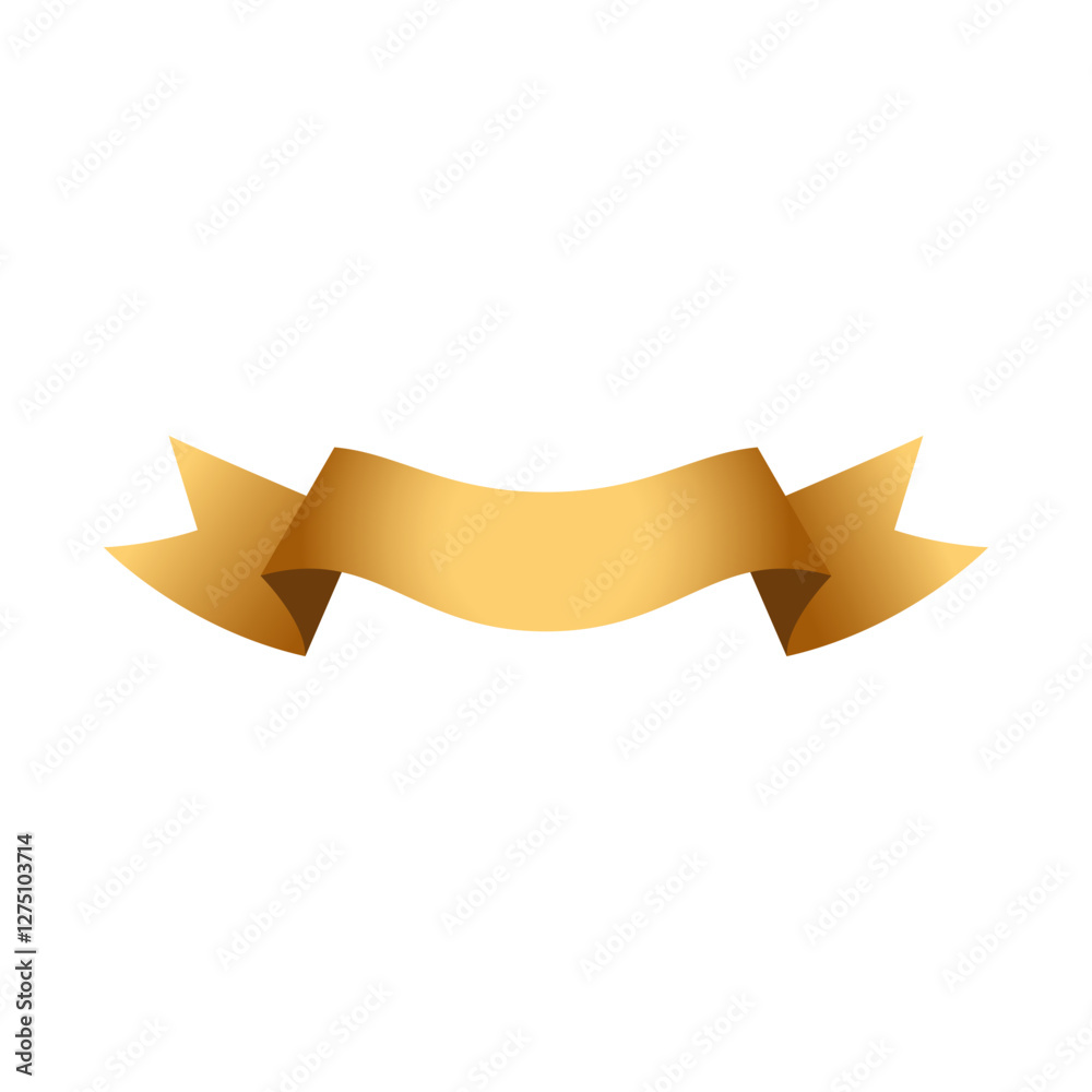 gold ribbon design element for text gold ribbon design element for text