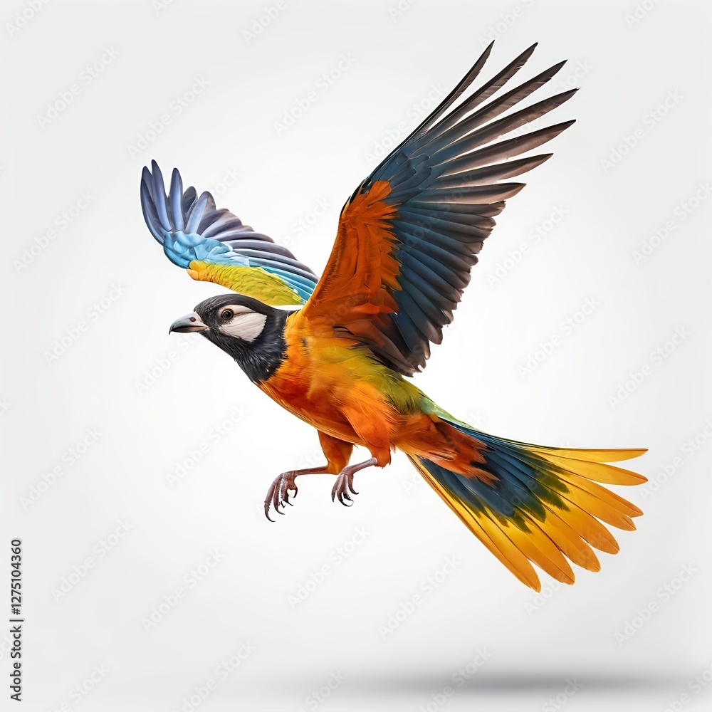 Fototapeta premium Colorful Parrot in Flight