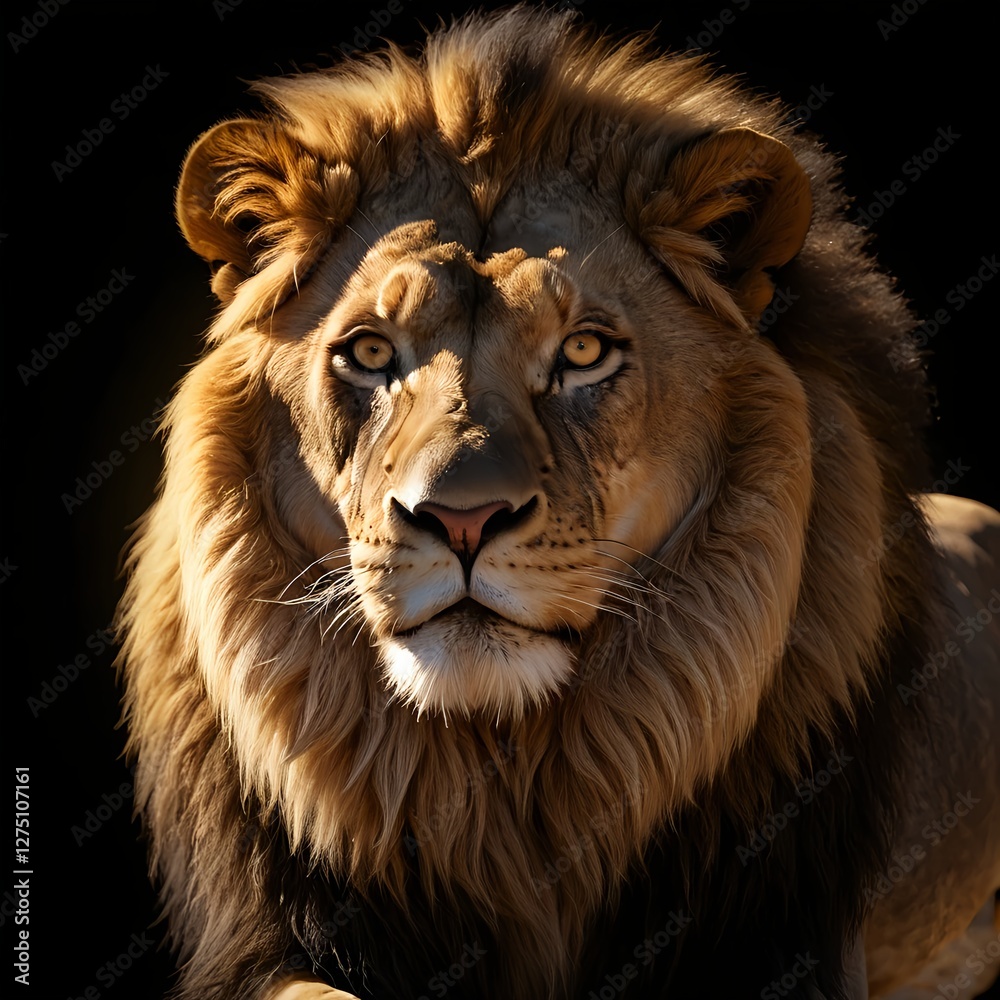 Fototapeta premium Majestic Male Lion Portrait