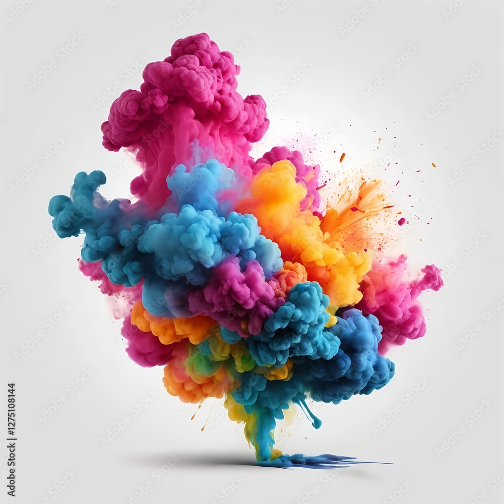 Fototapeta premium Abstract Colorful Ink Explosion