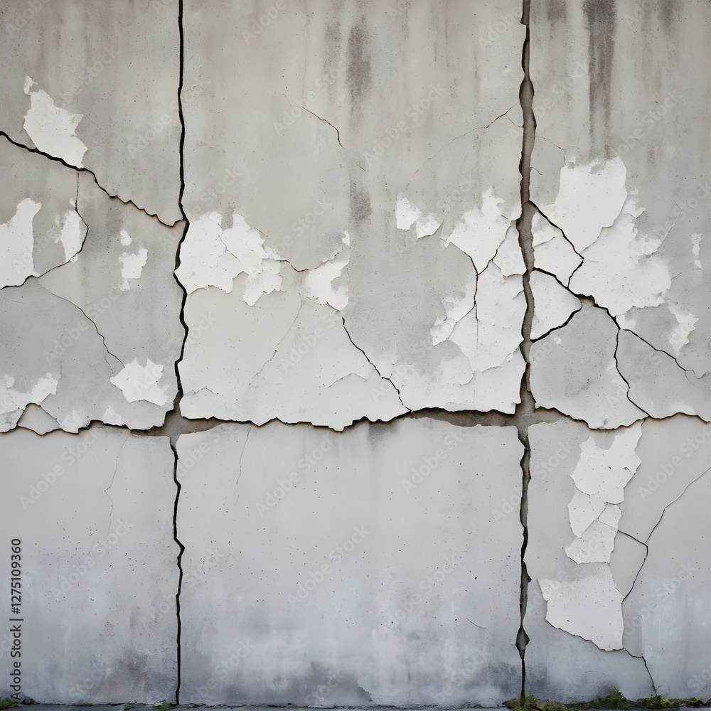 Obraz premium Cracked and Peeling Plaster Wall Texture