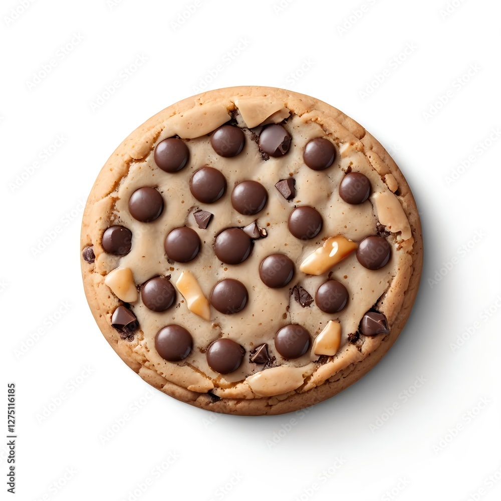 Fototapeta premium Delicious Caramel and Chocolate Chip Cookie
