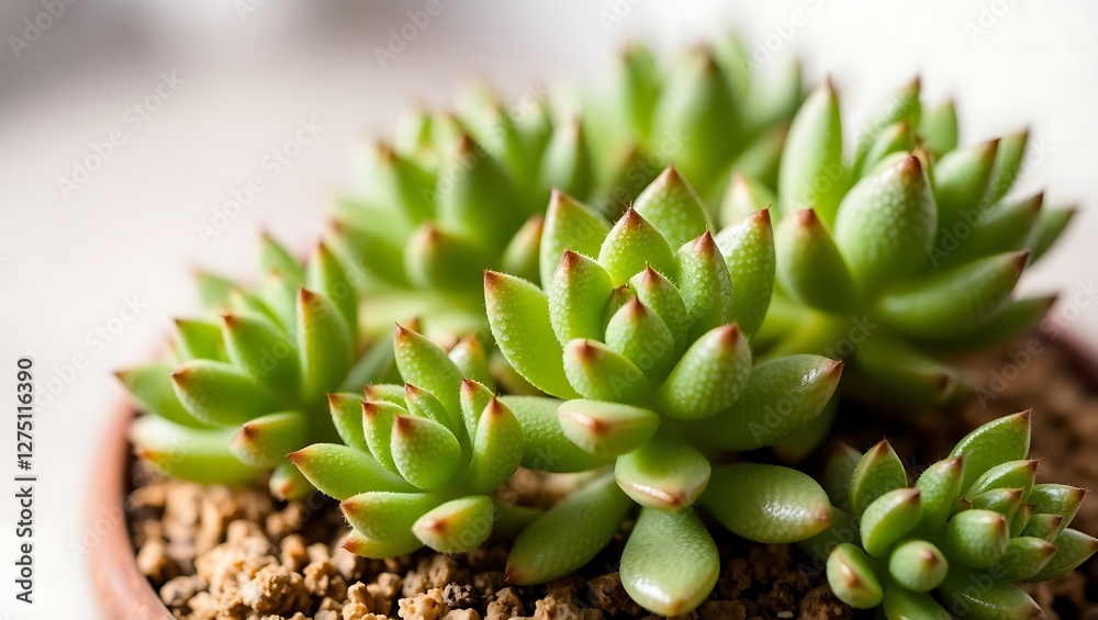Intricate Textures of Small Green Succulent Plants Intricate Textures of Small Green Succulent Plants