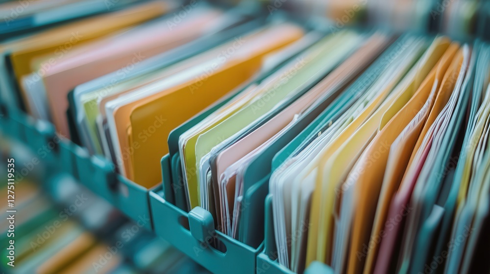 Obraz premium document management system in action, with digital folders and files neatly organized on a user-friendly interface.