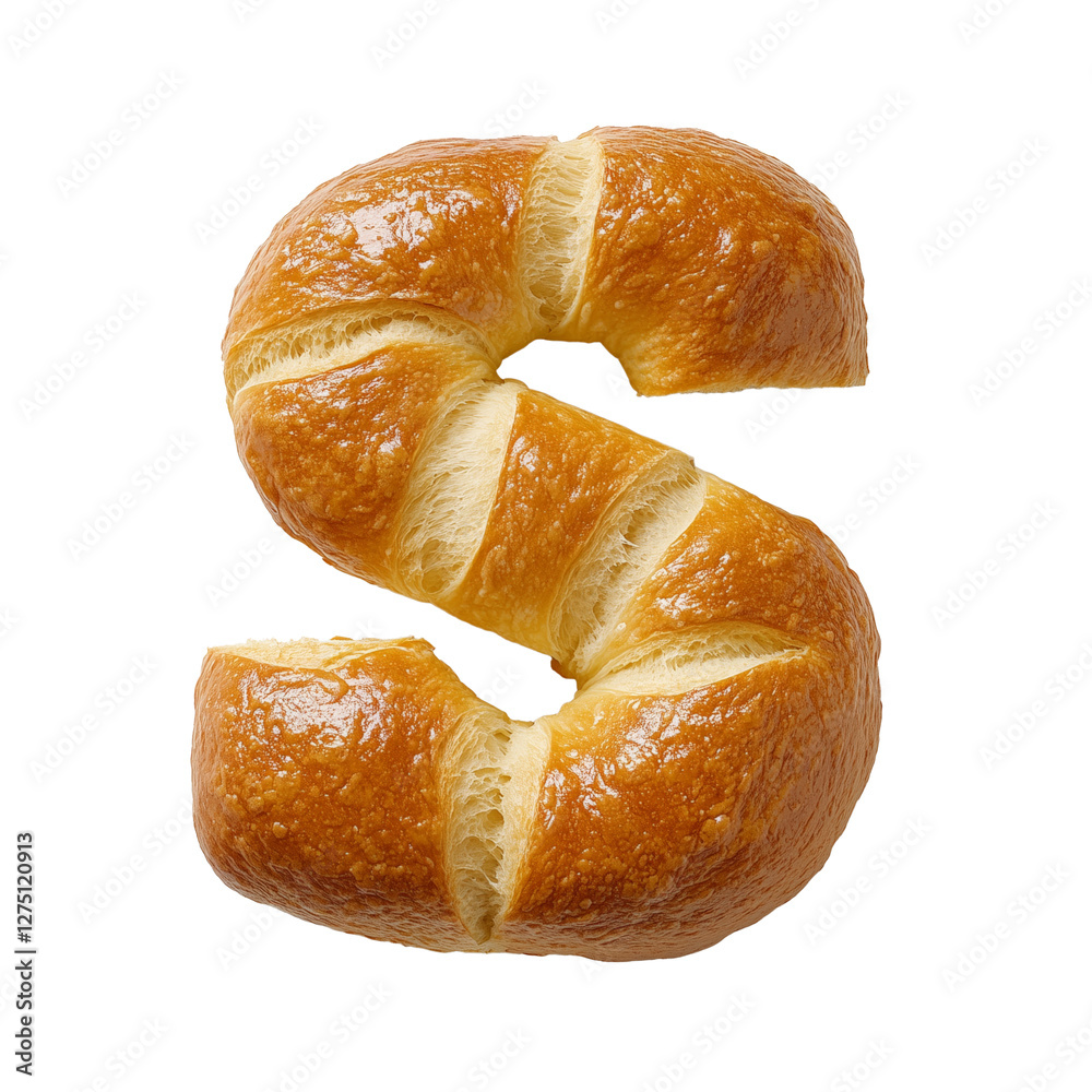 A japanese milk bread in the shape of the letter A japanese milk bread in the shape of the letter