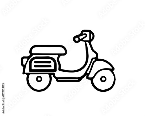 Icon for scooter rental or delivery service locations, transparent background