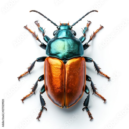 Jewel Scarab Beetle, Top View, Closeup photo