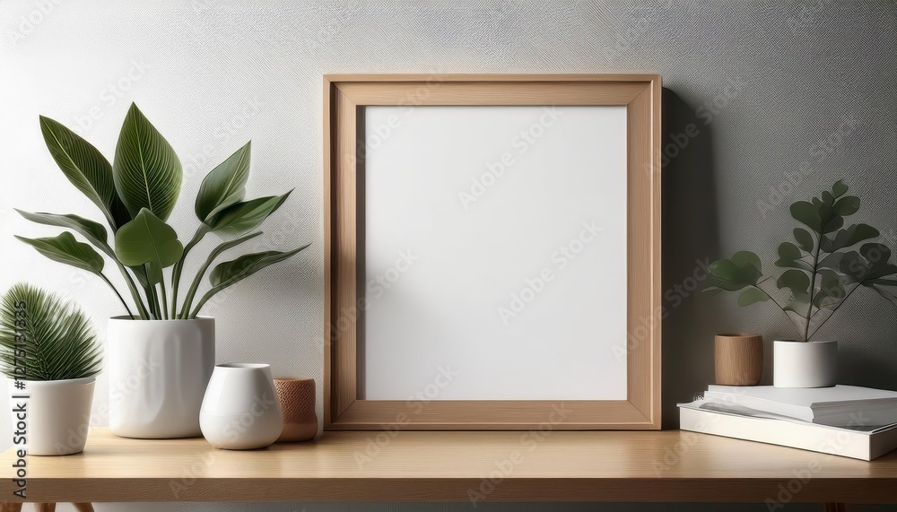 Minimalist Frame Mockup Above a Table Elegant Simplicity at Play Amidst Modern Minimalism, Contrasting Warm Tones and Cool Shadows Creating a Captivating Scene for Art, Decor, or Design Minimalist Frame Mockup Above a Table Elegant Simplicity at Play Amidst Modern Minimalism, Contrasting Warm Tones and Cool Shadows Creating a Captivating Scene for Art, Decor, or Design