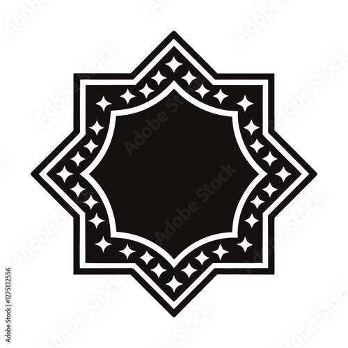 shield with star vector illustration