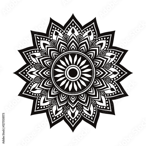 round lace pattern vector illustration