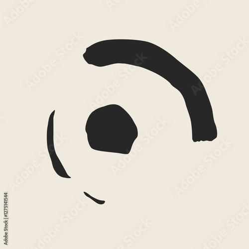 spontaneous abstract logo inspired by outer space galaxy