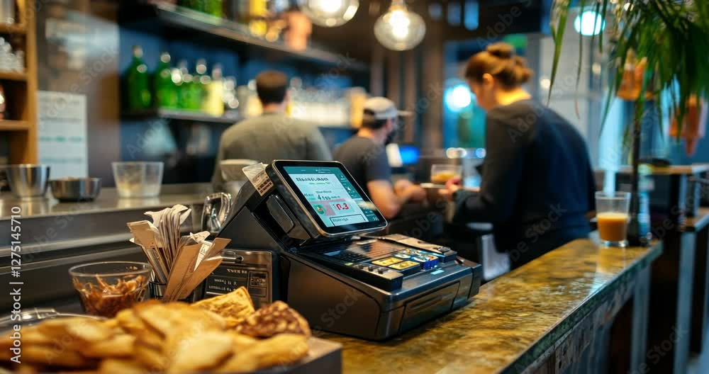 POS System in a Busy Cafe