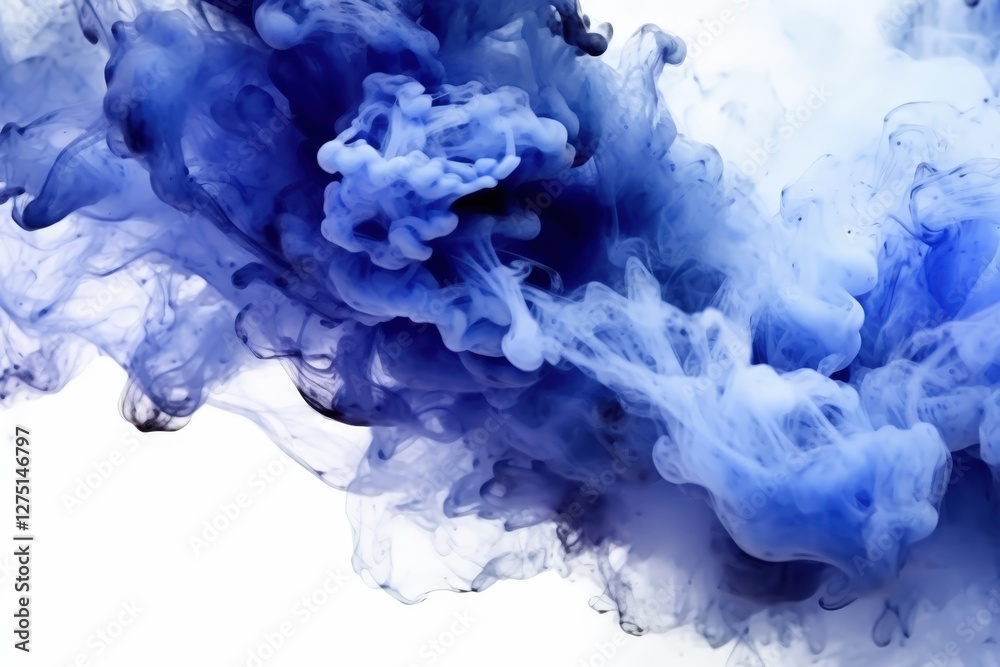Blue ink swirls in water for backdrops, abstract, graphic designs, and artistic presentations Blue ink swirls in water for backdrops, abstract, graphic designs, and artistic presentations