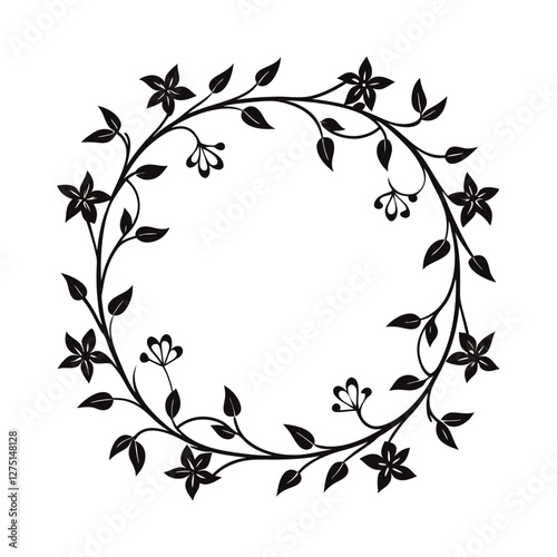 abstract floral frame vector illustration