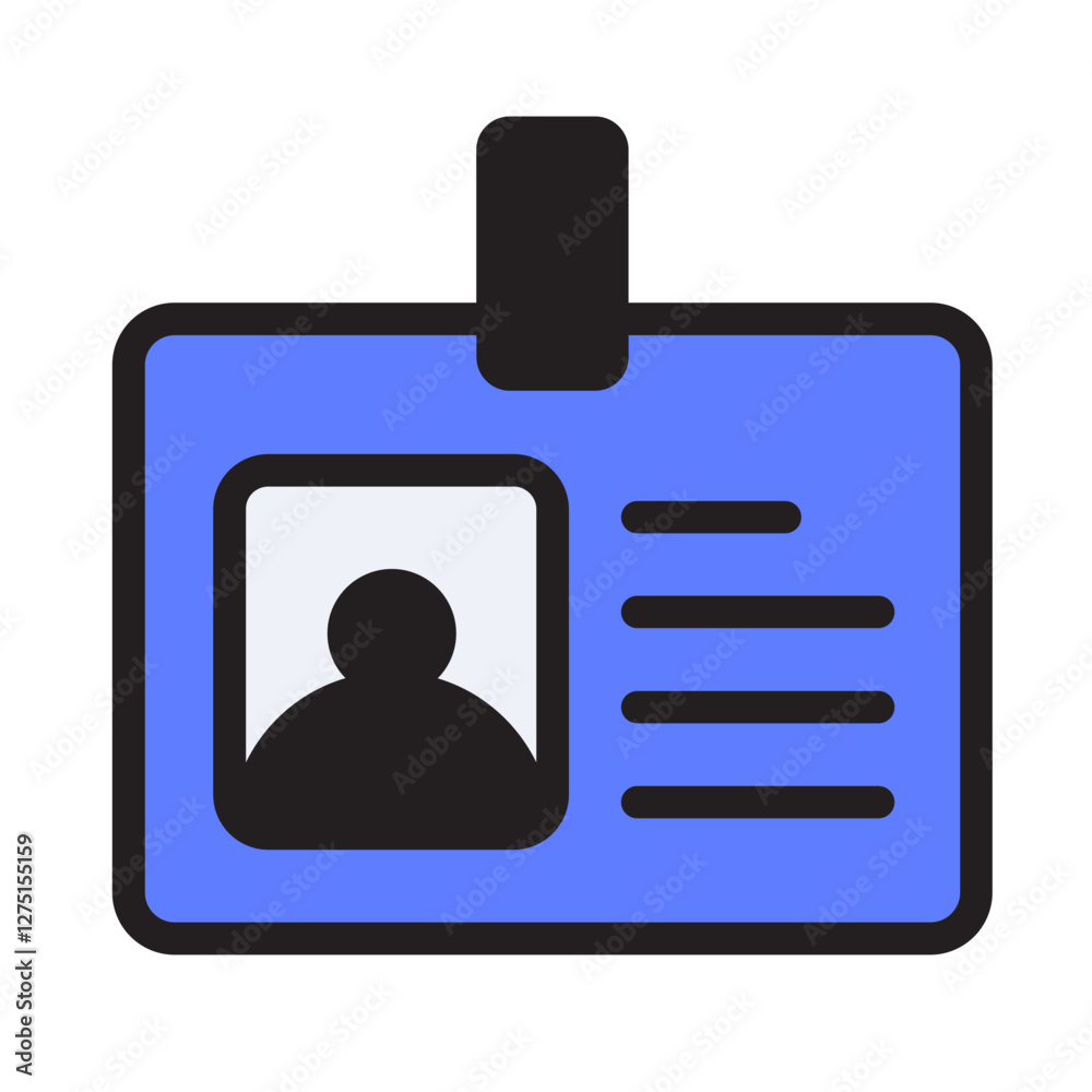 ID Card Filled Line Icon ID Card Filled Line Icon