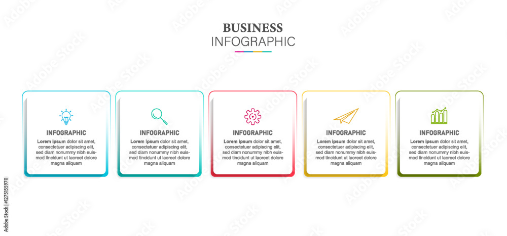 Creative concept for infographic with 5 steps, options, parts or processes. Business data visualization Creative concept for infographic with 5 steps, options, parts or processes. Business data visualization