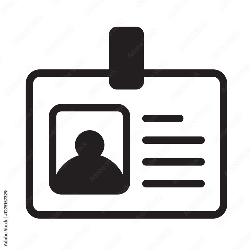 ID Card Outline Icon ID Card Outline Icon