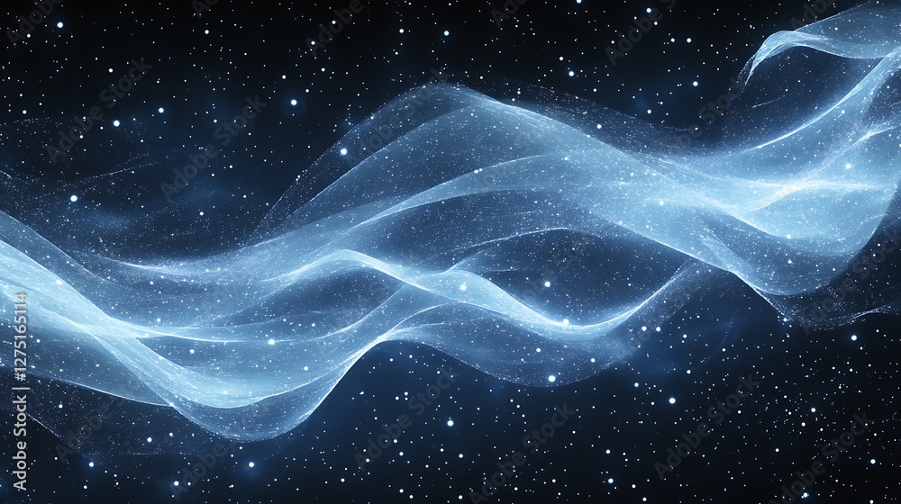Celestial Waves Flowing Through Starlit Skies Celestial Waves Flowing Through Starlit Skies