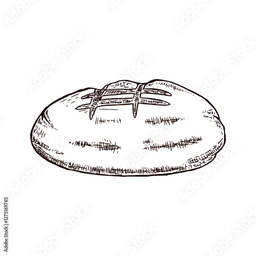 Hand Drawn Bread Vintage  Illustration