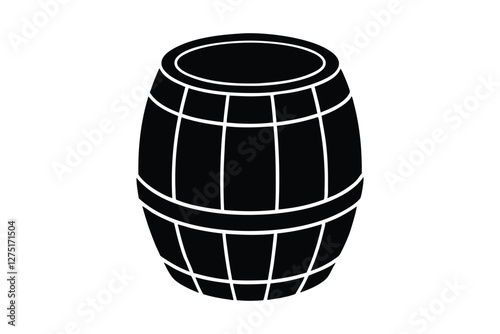 Silhouette design of a metal barrel vector art illustration1.eps