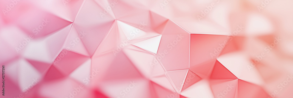 Fototapeta premium pink background with a white triangle. The triangle is in the middle of the background and is the only solid color