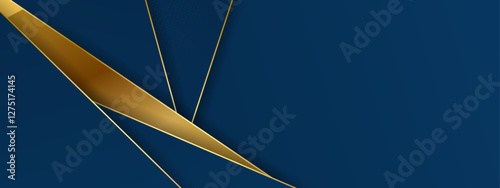 Blue and gold abstract background with space for text suitable for graphic design projects, social media posts, and print materials.