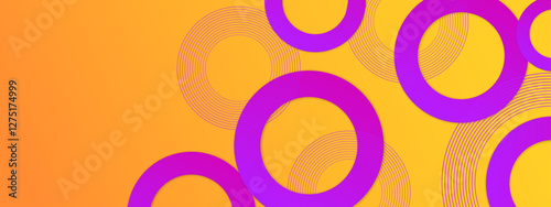 purple and orange gradient circles overlapping on a background. Suitable for abstract designs, modern graphics, vibrant brochures, colorful themed presentations.