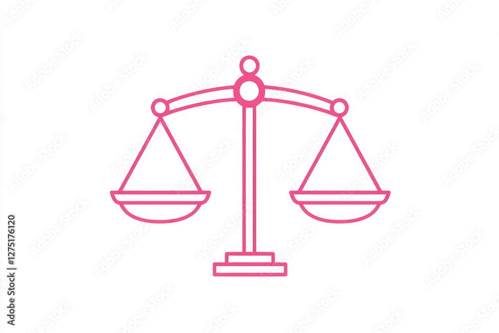 3D civil rights icon, modern and minimalistic design for legal equality on solid white background. 3D civil rights icon, modern and minimalistic design for legal equality on solid white background.
