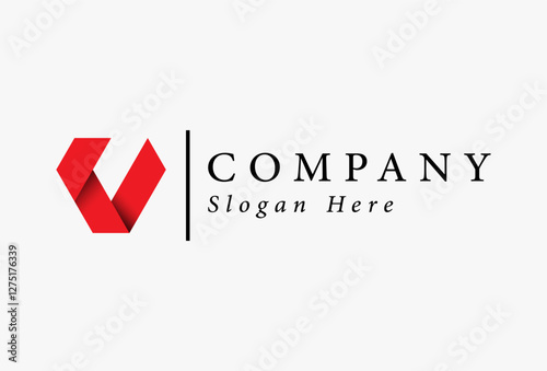 Free Download Initial Letter V Vector logo in Origami Paper Style. Usable for Business and Branding Logos. Flat Vector Logo Design Template Element - GFXLoad