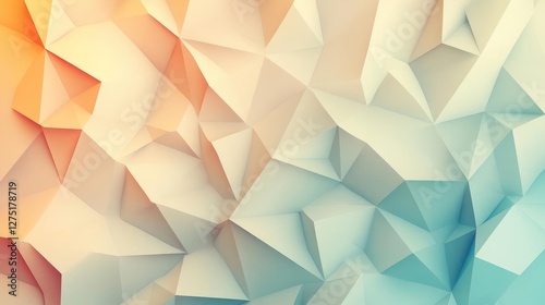Abstract 3D geometry polygons colorful mosaic background.