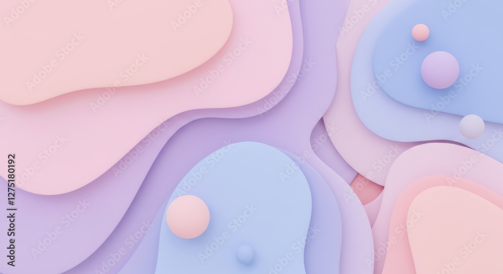 Abstract Pastel Layers Background | Soft Paper Cut Out Style with Round Shapes for Presentation Design and Gentle Aesthetic Abstract Pastel Layers Background | Soft Paper Cut Out Style with Round Shapes for Presentation Design and Gentle Aesthetic