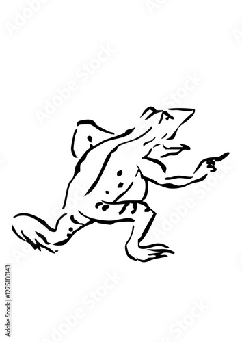 鳥獣戯画のカエル