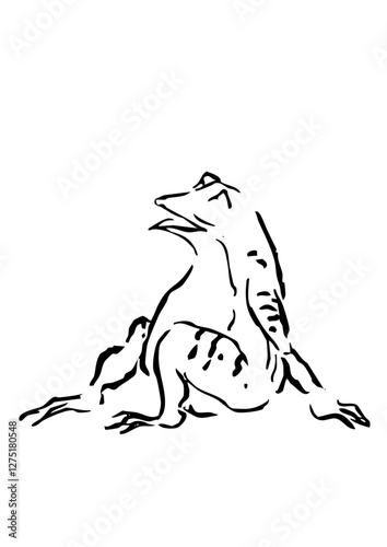 鳥獣戯画のカエル