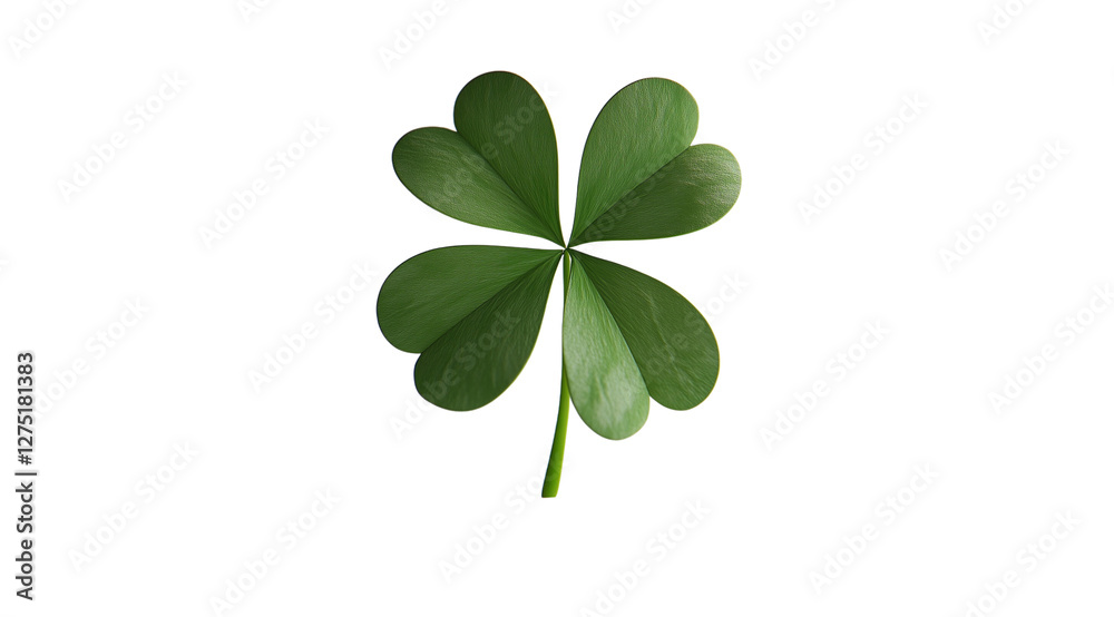 St. Patrick's Day, PNG, clover leaf, isolated on white, created with Generative AI technology St. Patrick's Day, PNG, clover leaf, isolated on white, created with Generative AI technology