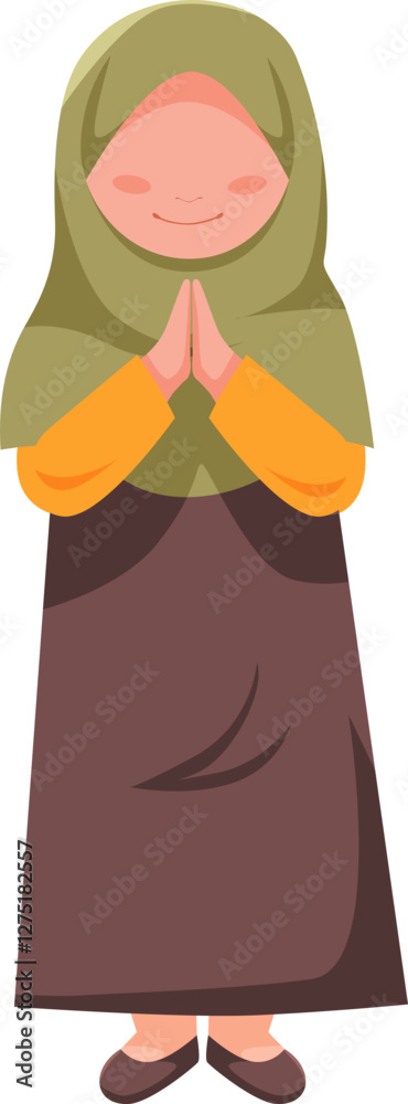 Muslim with Shake Hand Character Illustration Muslim with Shake Hand Character Illustration