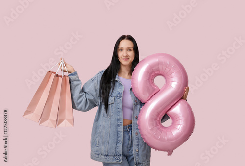 Beautiful young woman with ...