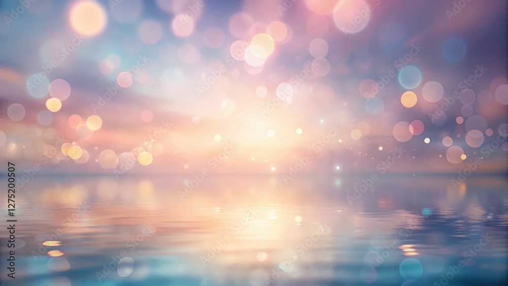 Dreamy Water Reflection of a Serene and Colorful Sunset with Sparkling Lights Dreamy Water Reflection of a Serene and Colorful Sunset with Sparkling Lights