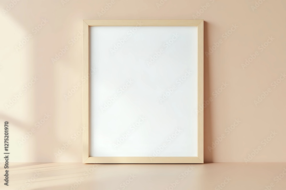 A soft, pastel-toned photo of a blank menu board on a pastel beige wall with copy space A soft, pastel-toned photo of a blank menu board on a pastel beige wall with copy space