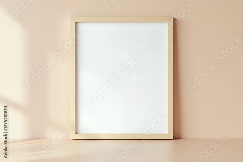 A soft, pastel-toned photo of a blank menu board on a pastel beige wall with copy space