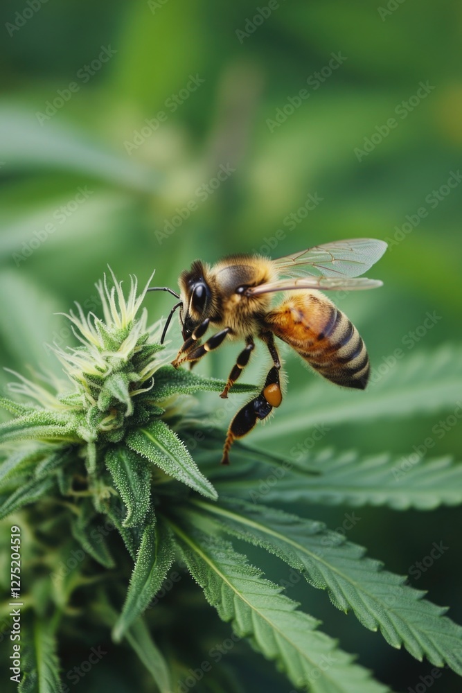 Bee on Plant Bee on Plant