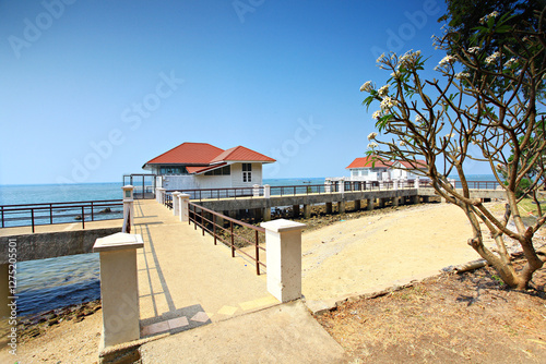Water house Resting place at Queen Savang Vadhana Memorial Hospital or Somdej Phra Boromma Ratchathewi Na Si Racha Hospital. Chon Buri Province, Thailand photo
