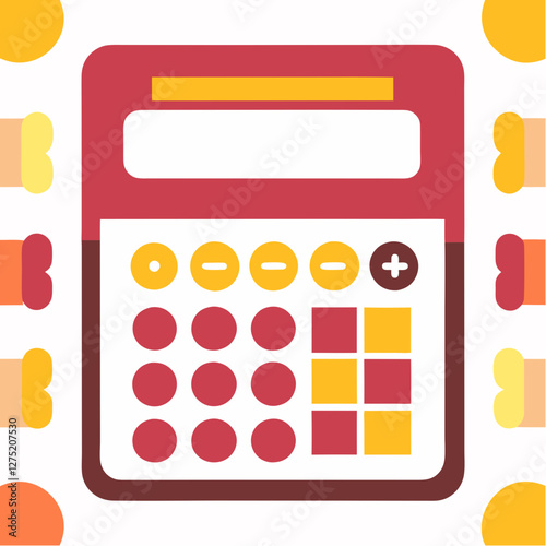 Illustration of a calculator for office and business work