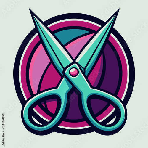 Illustration of office scissors for cutting and crafting