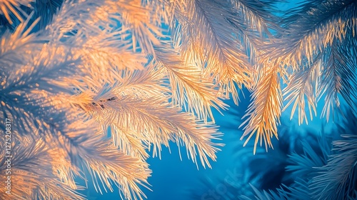 Majestic Pine Forest Landscape With Vibrant Golden Sunlight and Crisp Details for Commercial Use