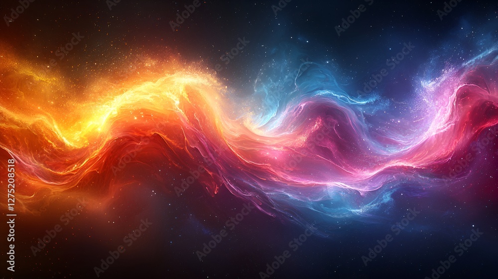 Obraz premium Abstract swirling cosmic nebulae