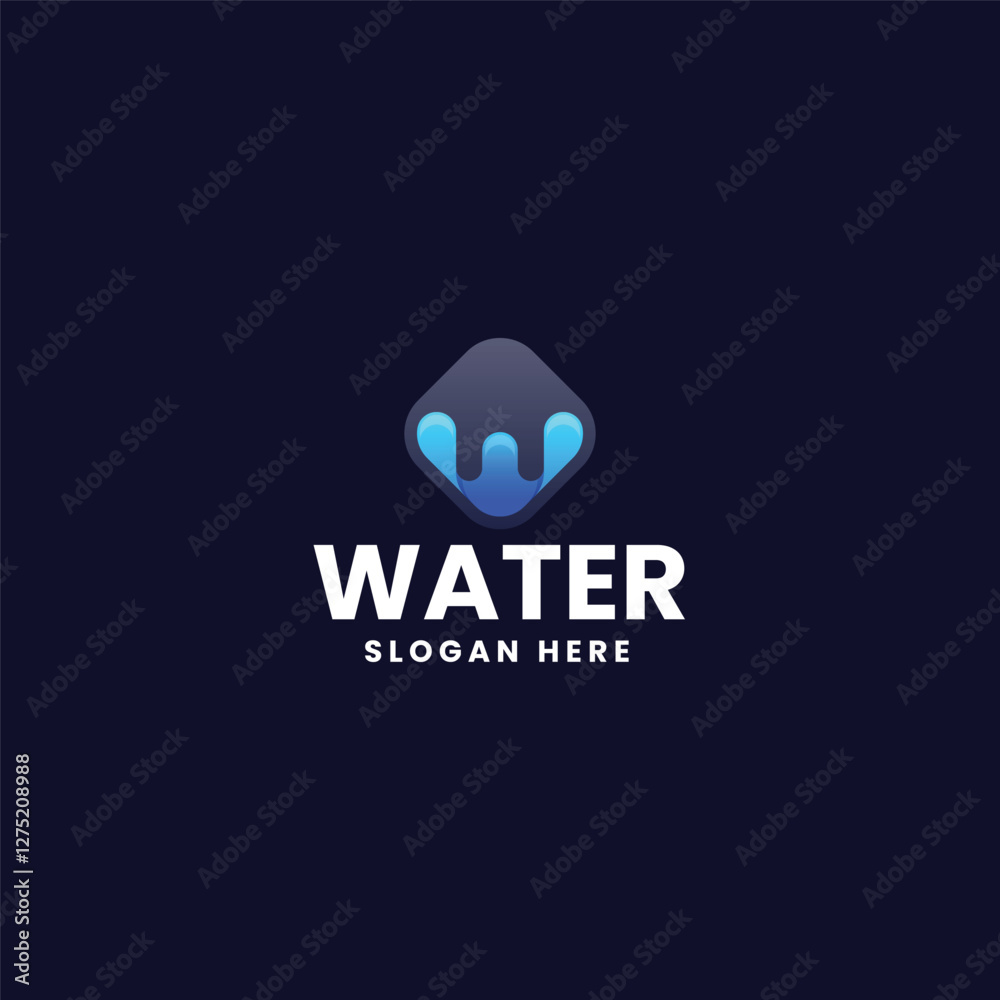 Water Gradient Colorful Logo Water Gradient Colorful Logo