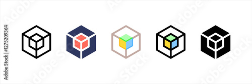 Blockchain Multistyle Icon Set